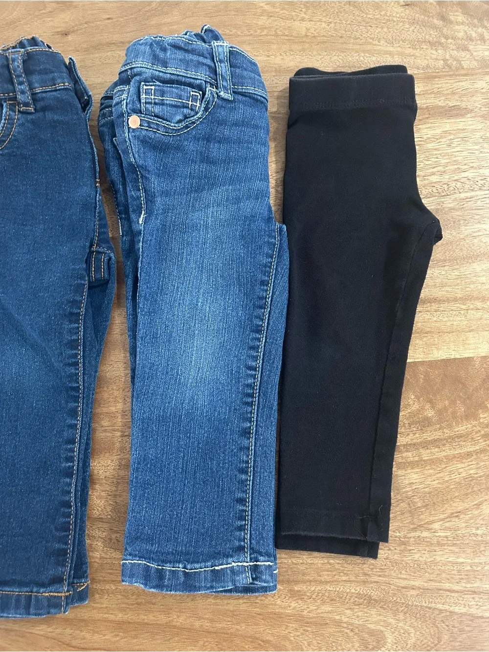 The Children's Place Girls' Mixed Denim & Black Bottoms - Blue & Black